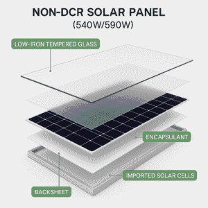 Non DCR Solar Panels 590 Watt TOP CON